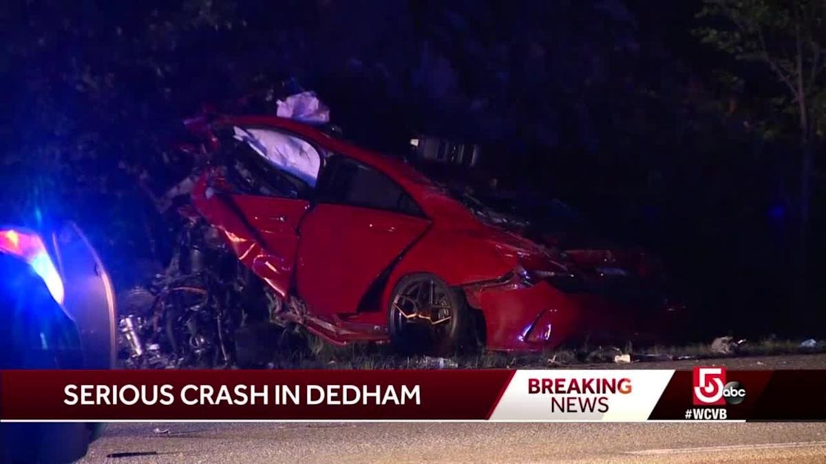 One Injured Following Serious Head-On Collision in Dedham