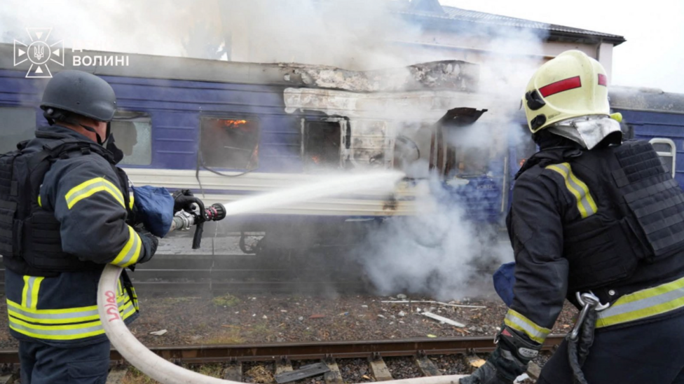 Russian Missile Hits Ukraine Train After Western Leaders Depart