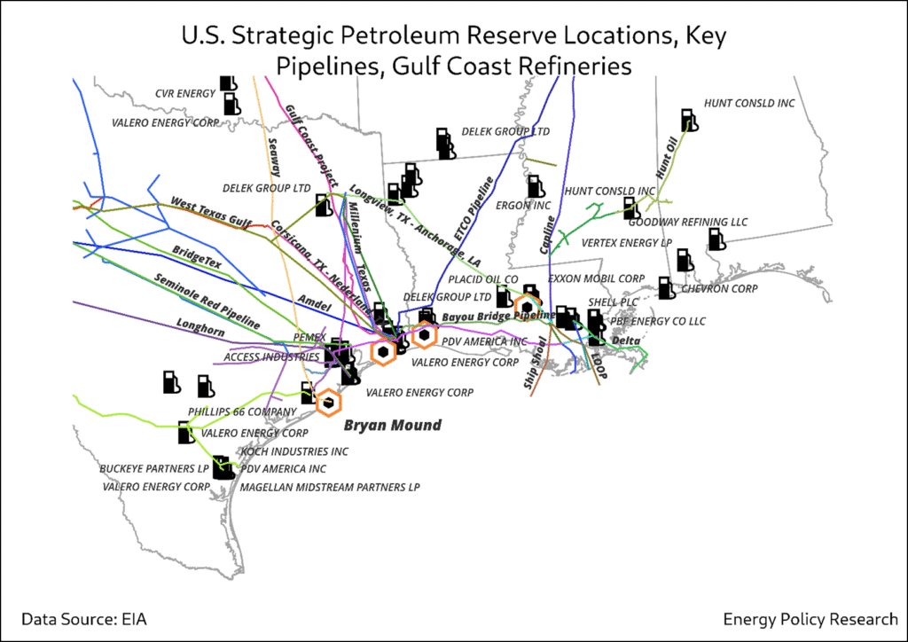 Strategic Petroleum Reserve Refills Facing Logistics Challenges