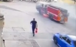 Auburn Fire Truck Engine Ignites During Gas Station Fueling